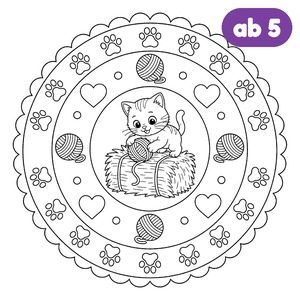 Innenseite ab 5: Katzen-Mandala