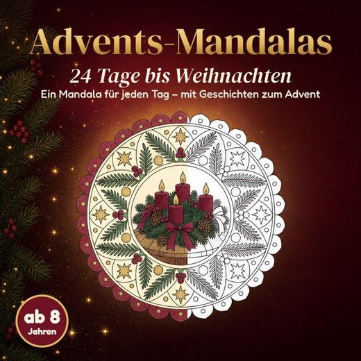 Cover: Advents-Mandalas – 24 Tage bis Weihnachten
